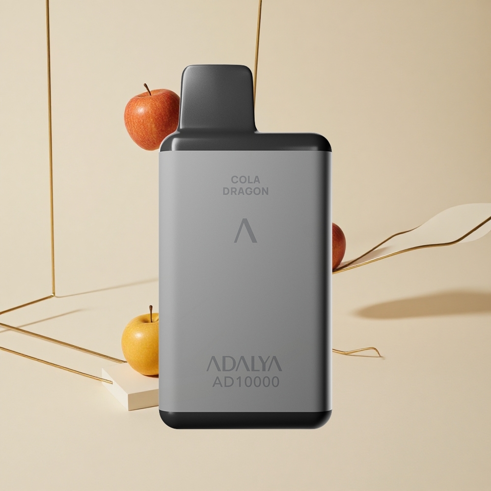 Adalya AD 10000 Puffs Dve Jablká Priestorovo sivá 14 ml 2% Nikotínu