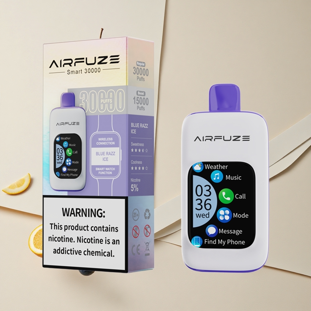 AirFuze Smart 30000 Púchov Jednorazové Vape Modrý Jazvec Ľad s 5% Nikotínu a 900mAh Batéria