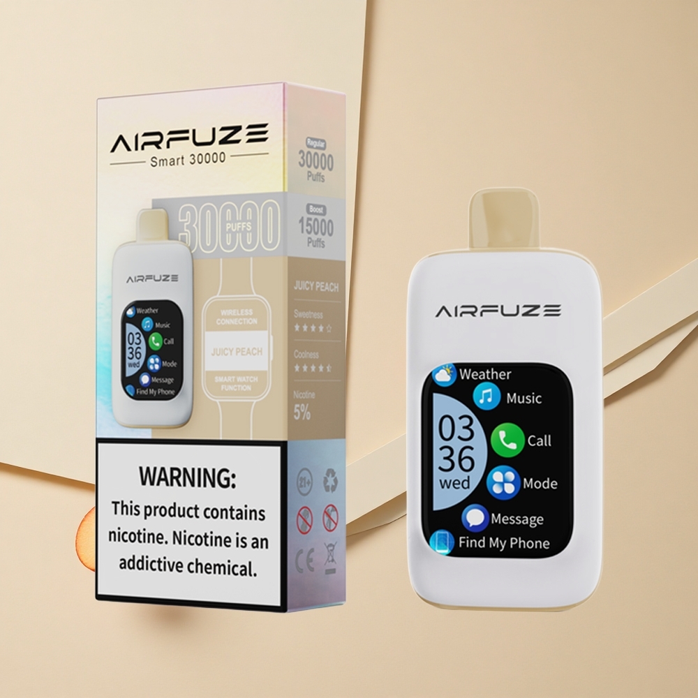 AirFuze Smart 30000 Puffs Jednorazové Vape Šťavnatá Broskyňa 2.01\"TFT 900mAh