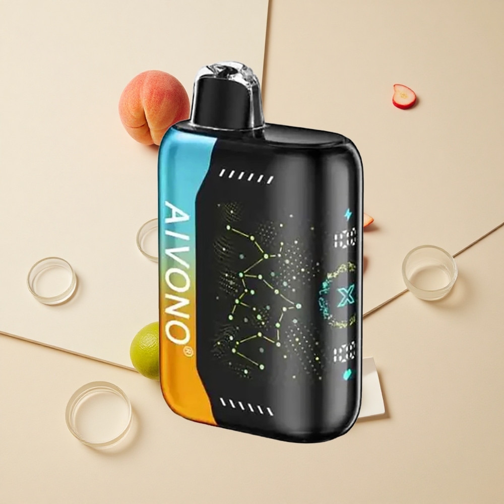 Aivono Aim Boom 25000 Púchov Jednorazové Vape Malina Broskyňa Limetka 28ml 650mAh