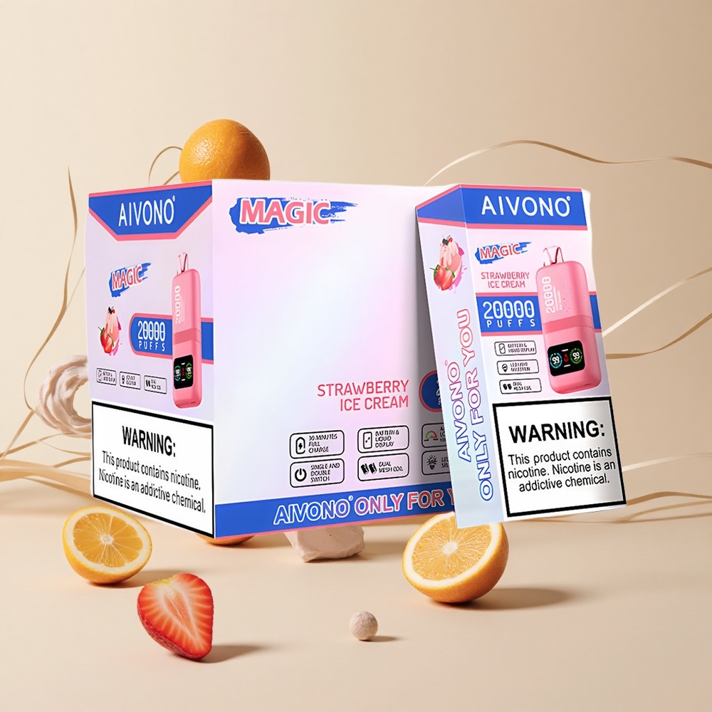 Aivono Aim Magic 20000 Puffs Jahodová Zmrzlina 26ml Dual Mesh Coils