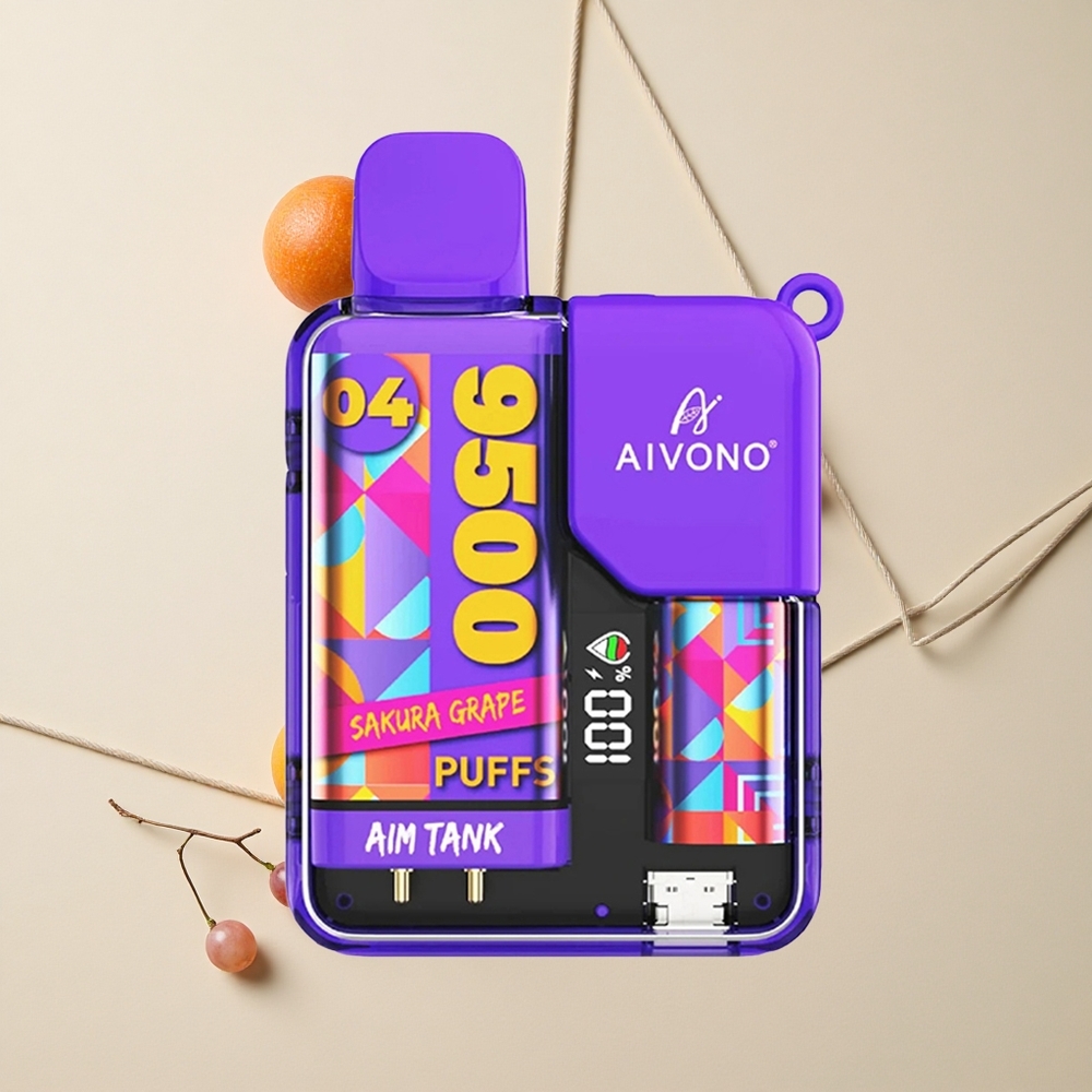 Aivono Aim Tank 9500 Púchov 18ml Kapacita Sakura Hroznový Jednorazové Vape