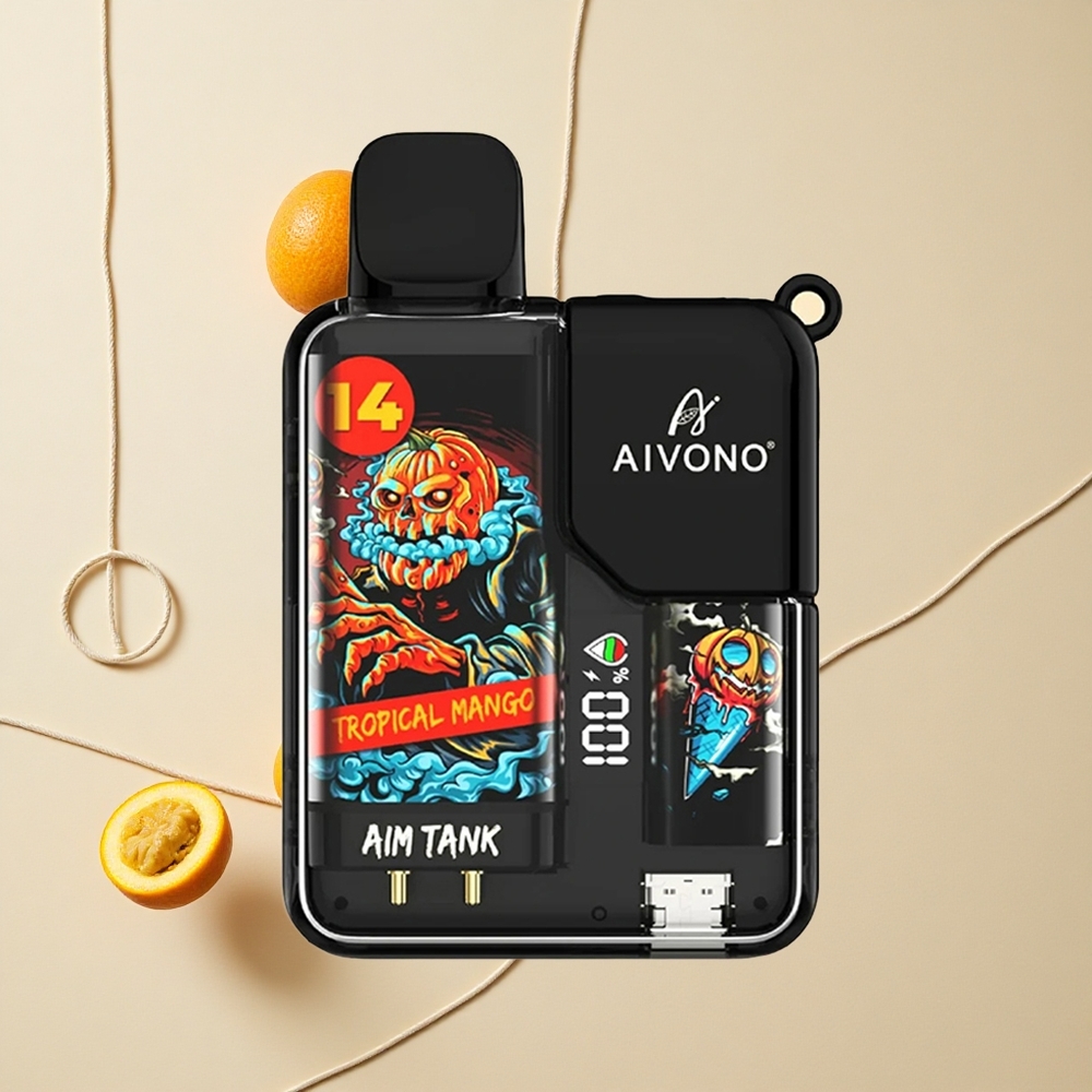 Aivono Aim Tank 9500 Púchov Tropická Mango 18ml Kapacita 650mAh Batéria