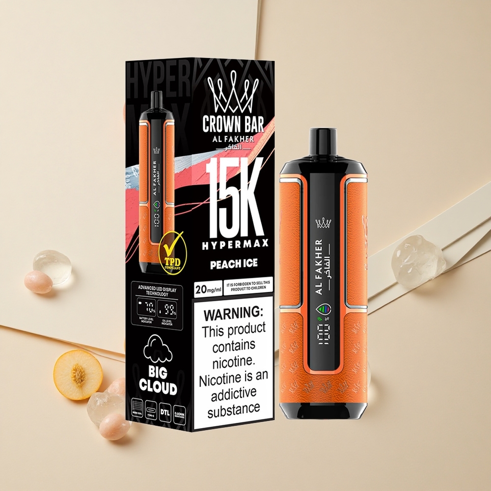 Al Fakher Crown Bar 15K Broskyňový Ľad Hypermax 22ml/600mAh