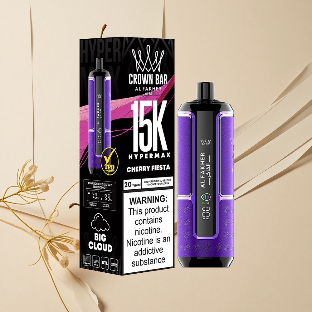 Al Fakher Crown Bar 15K Hypermax 15 000 Púchov Čerešňová Fiesta 22ml/600mAh