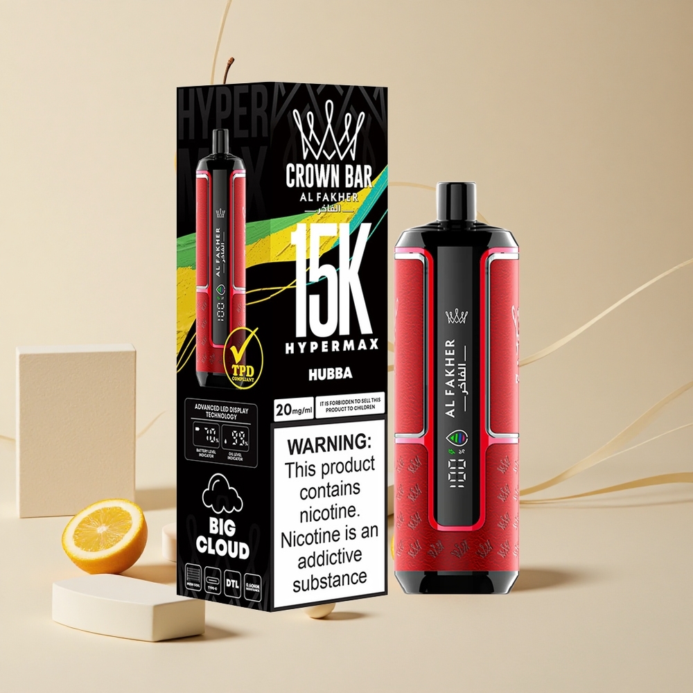 Al Fakher Crown Bar 15K Hypermax Jednorázová Vape Hubba 22ml/600mAh