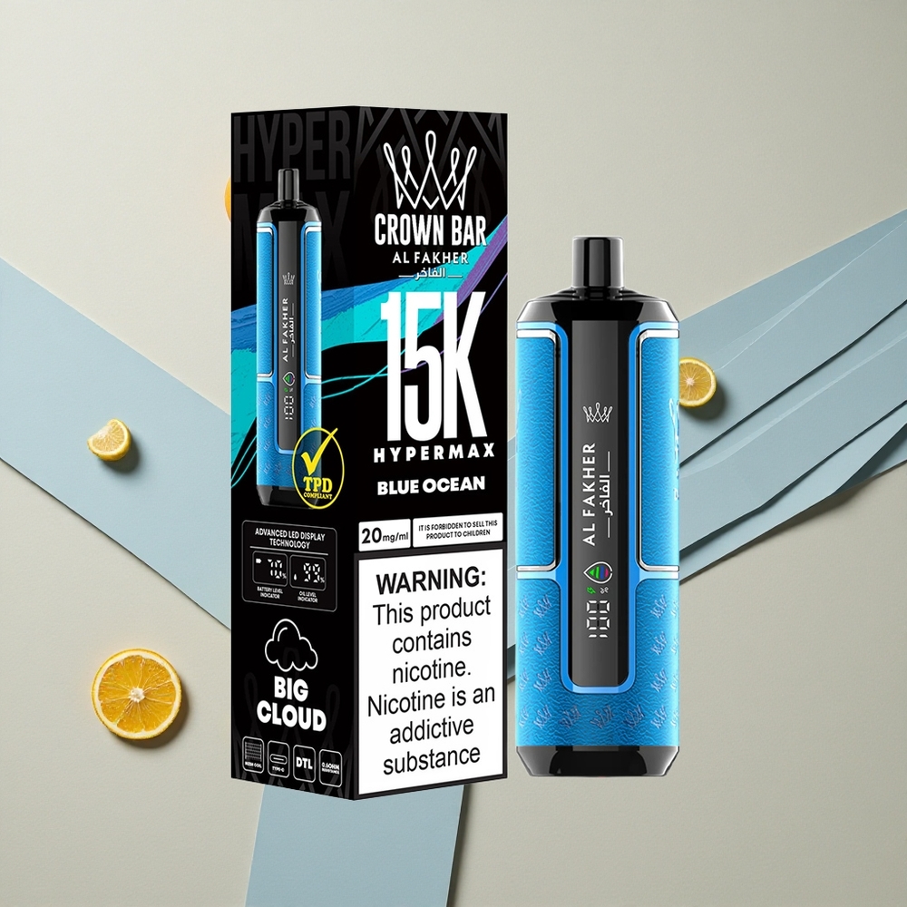 Al Fakher Crown Bar 15K Hypermax Modrý Oceán 22ml 600mAh
