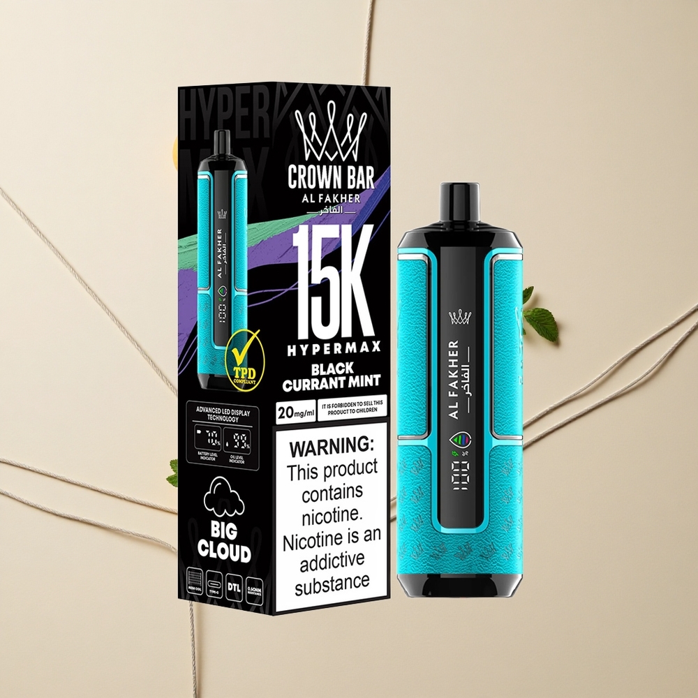 Al Fakher Crown Bar 15K Čierny Rybíz Mäta 22ml 600mAh