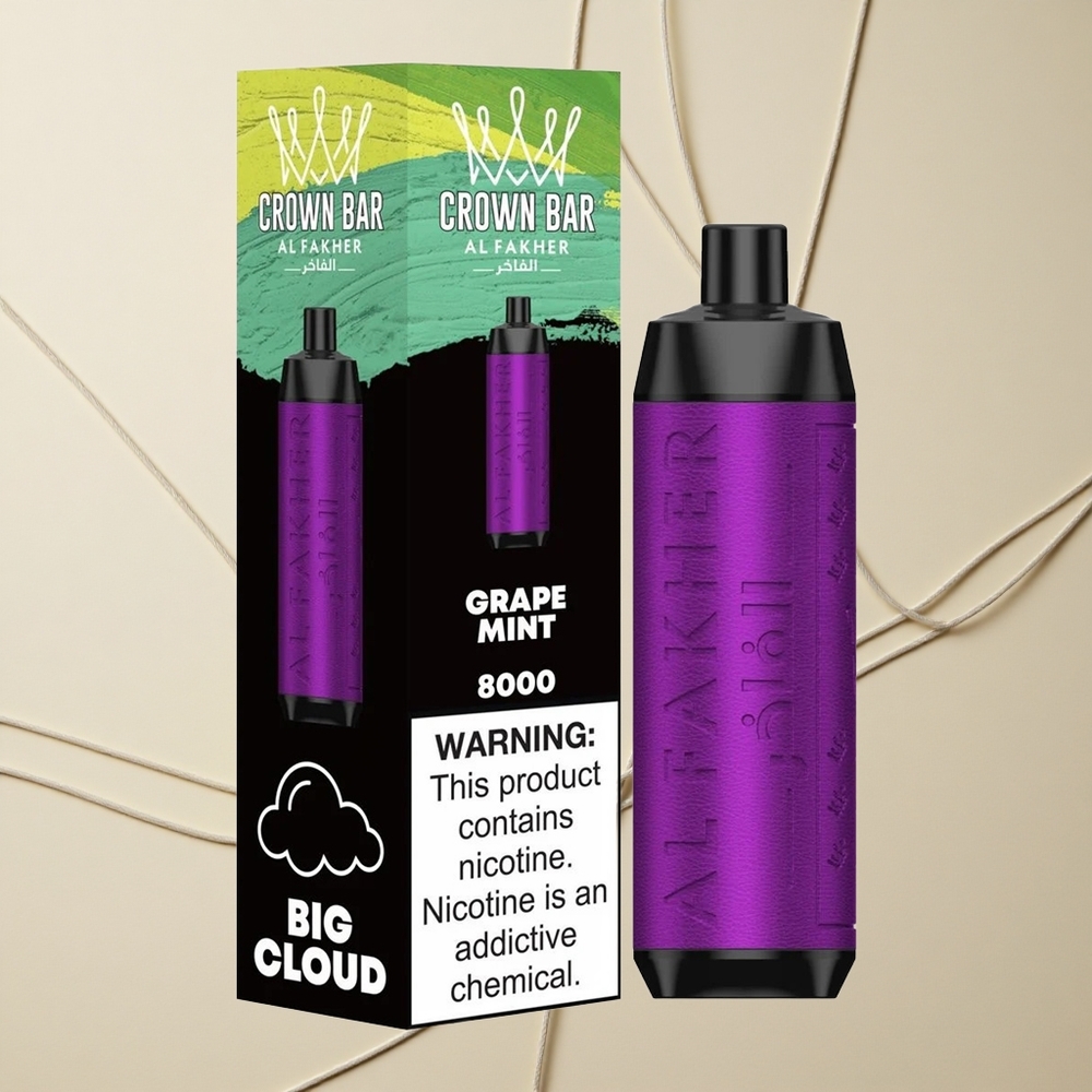Al Fakher Crown Bar 8000 Hroznová Mäta 18ml 8000 Potiahnutí
