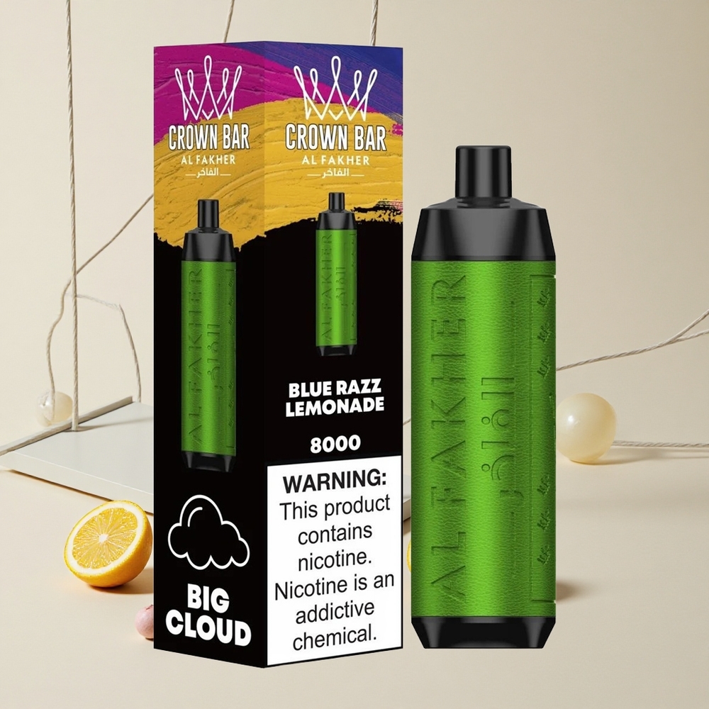 Al Fakher Crown Bar 8000 Modrý Malina Limonáda 18ml 8000 Potiahnutí