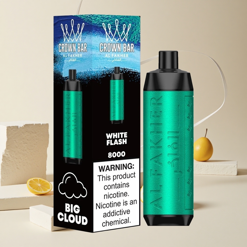 Al Fakher Crown Bar 8000 Výboj Biela Batéria 600mAh a 18ml Tekutina