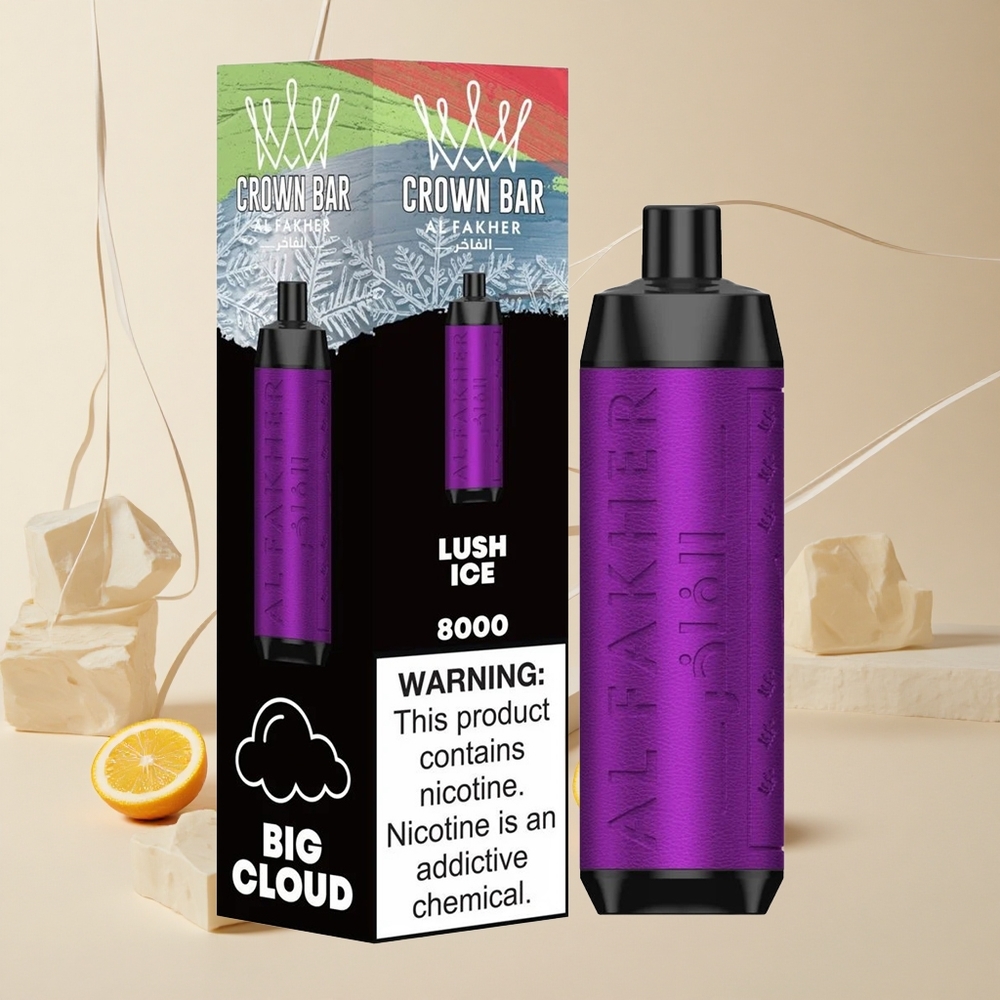 Al Fakher Crown Bar 8000 Ľadovo Svieže Jednorazové Vape 18ml 5mg