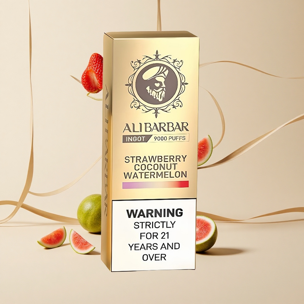 Alibarbar Ingot 9000 Púchov Jednorazové Vape Jahoda Kokos Melón 22ml 2350mAh