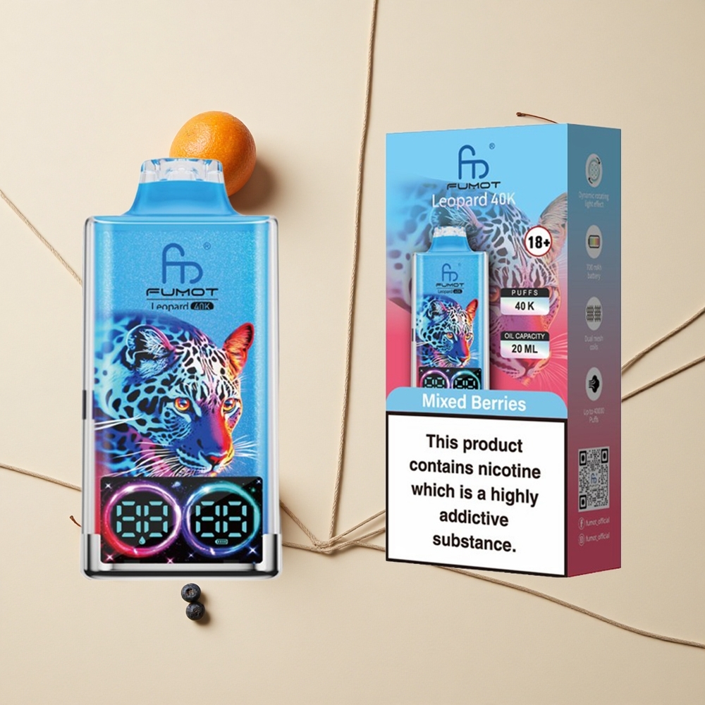 Fumot Leopard 40000 Púchov Jednorázová Vape Mix Jahôd 0%,2%,3%,5% Nikotínu Typ-C Nabíjanie