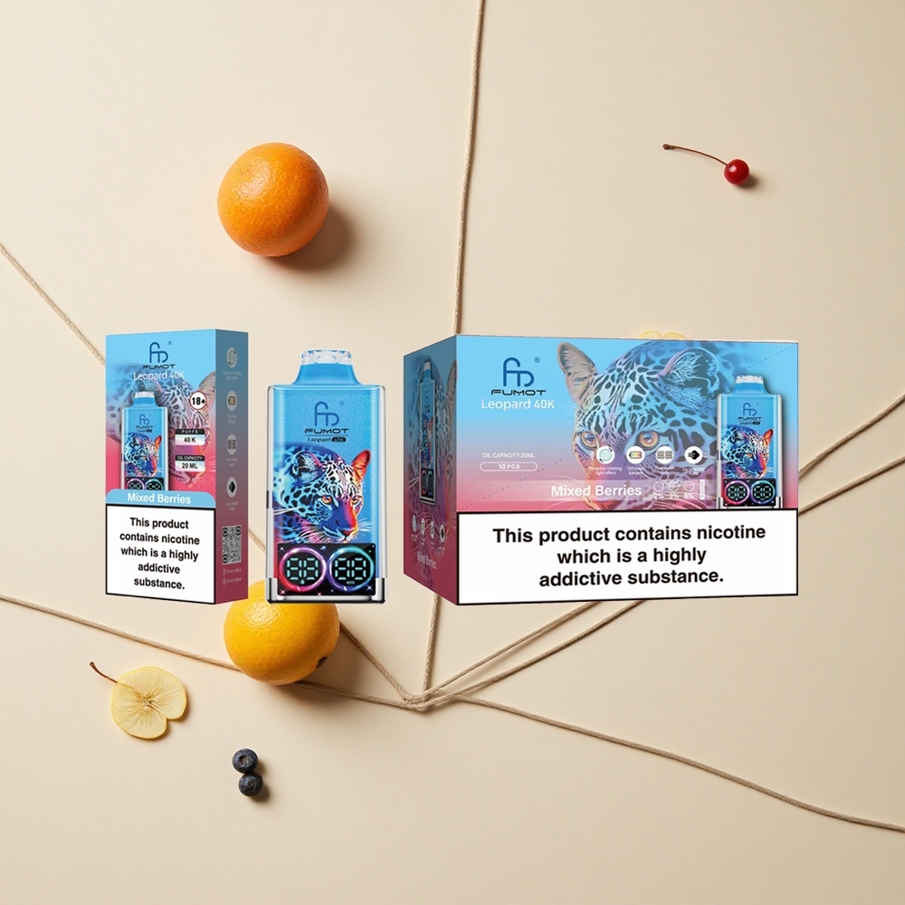 Fumot Leopard 40000 Púchov Jednorázová Vape Mix Jahôd 0%,2%,3%,5% Nikotínu Typ-C Nabíjanie