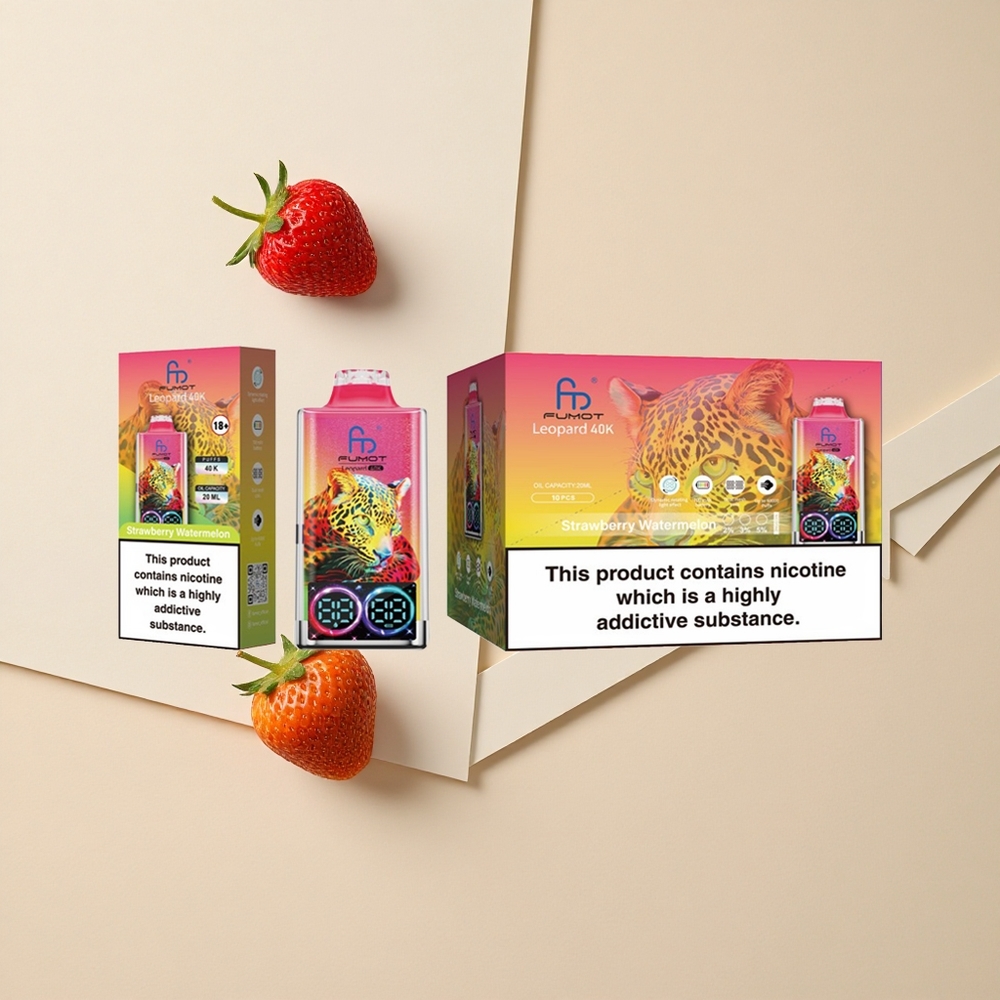 Fumot Leopard 40000 Púchov Jednorazové Vape Jahoda Vodný Melón 0%,2%,3%,5% Nikotínu 700mAh Batéria
