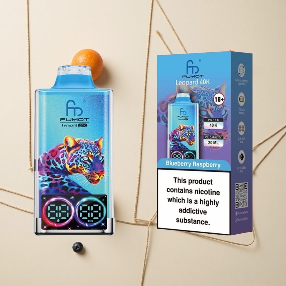 Fumot Leopard 40000 Púchov Jednorazové Vape Čučoriedka Malina 0%,2%,3%,5% Nikotínu 700mAh Batéria