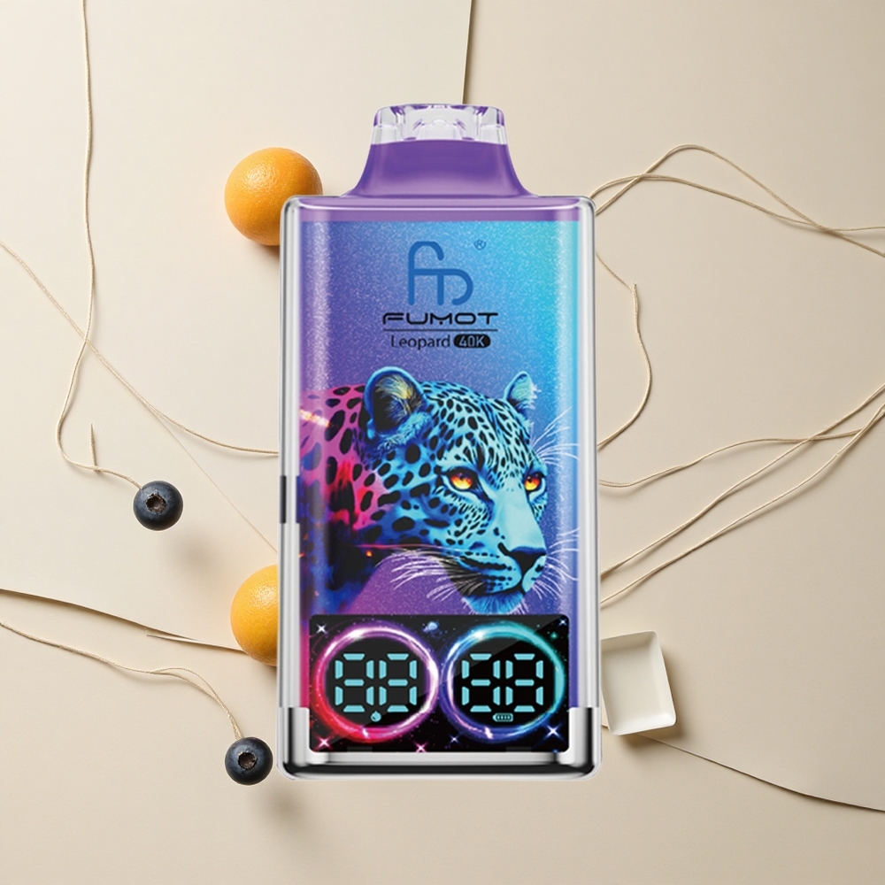 Fumot Leopard 40000 Púchov Jednorazové Vape Čučoriedka na ľade s 0%,2%,3%,5% Nikotínu a 700mAh Batéria