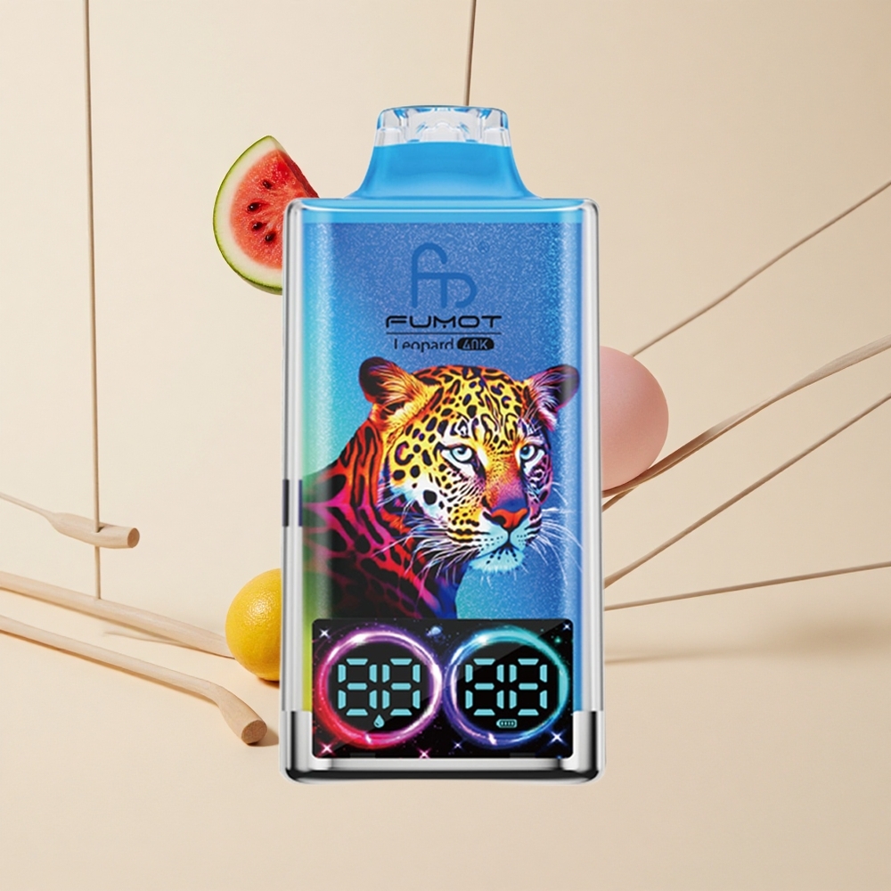 Fumot Leopard 40K Púchov Jednorázová Vape Melónová žuvačka 0%,2%,3%,5% Nikotínu 700mAh Batéria