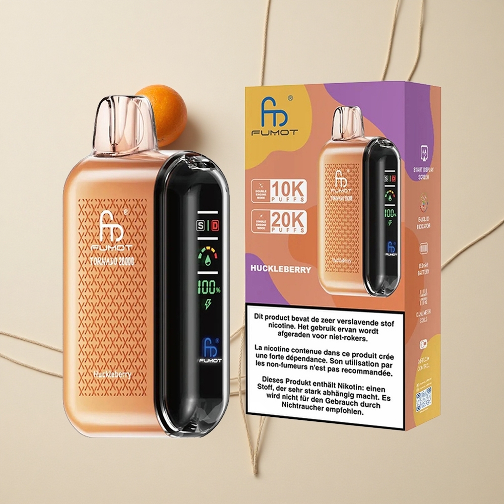 Fumot Tornado 20000 Púchov Dual Mesh Cievka a 20ml Tekutina Čučoriedka Jednorazové Vape