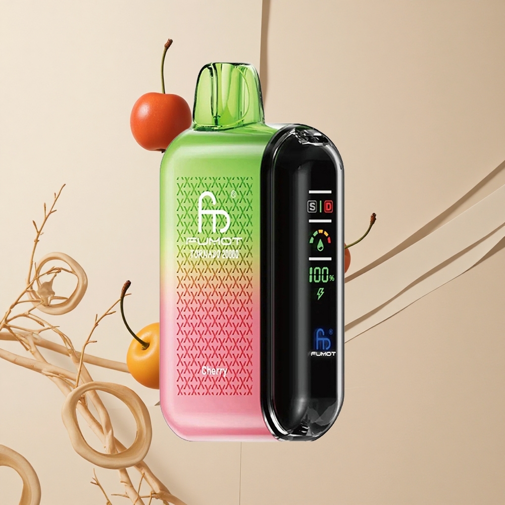 Fumot Tornado 20000 Púchov Dual Mesh Coil a 20ml E-liquid Čerešňa Smart Display