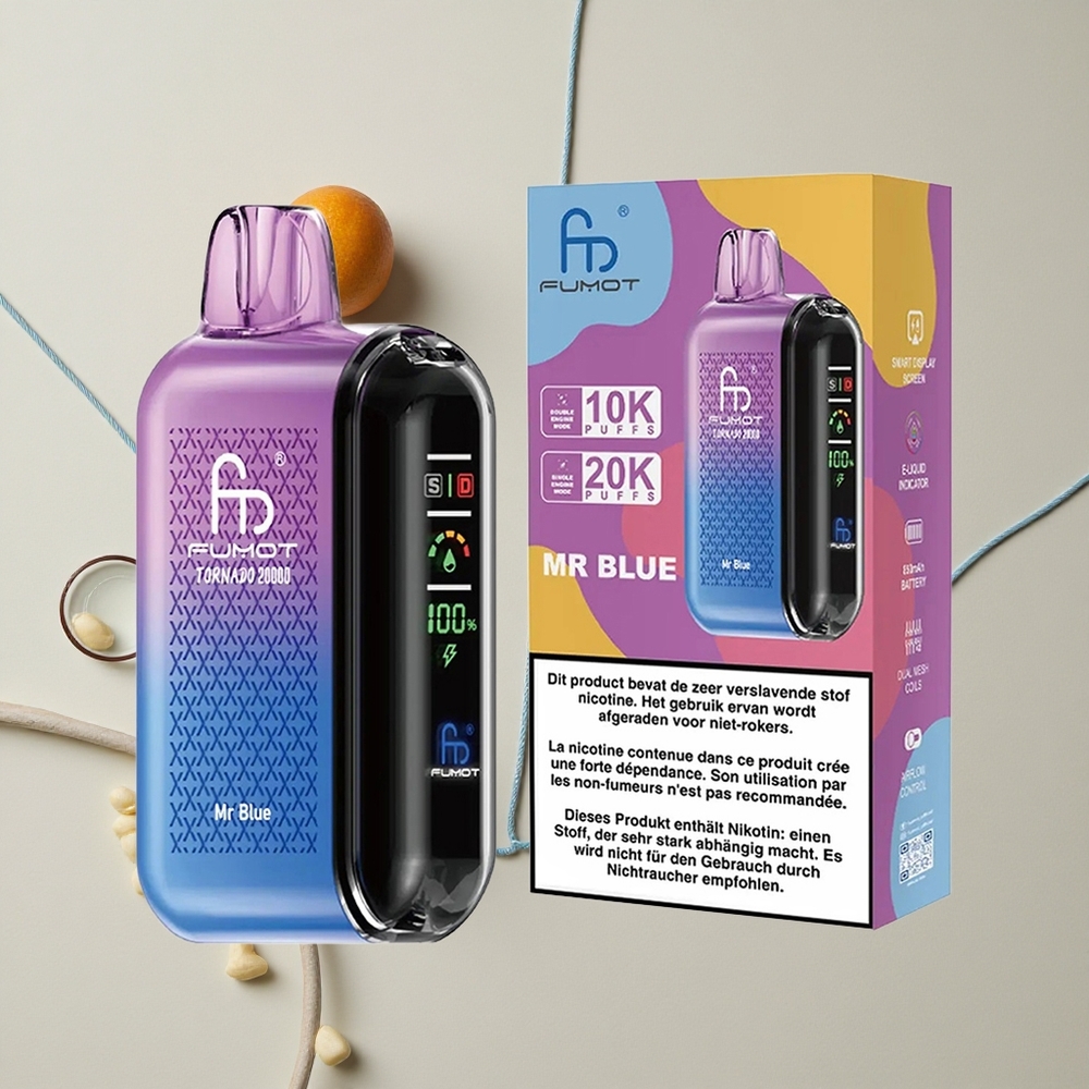 Fumot Tornado 20000 Púchov Modrý Dual Mesh Coil Smart Display