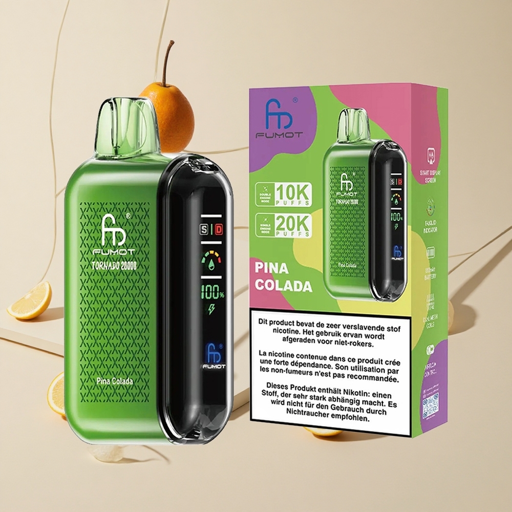 Fumot Tornado 20000 Púchov Piňa Koláda 20ml Kapacita a 850mAh Batéria