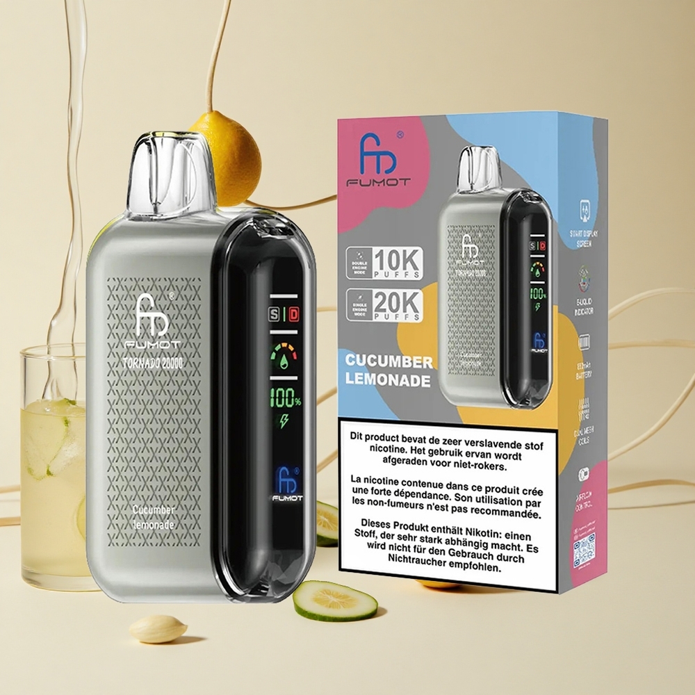 Fumot Tornado 20000 Púchov Uhorková Limonáda 20ml Kapacita 850mAh Batéria