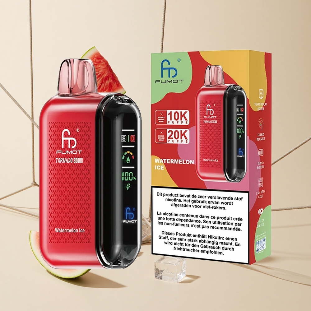 Fumot Tornado 20000 Púchov Vodný melón Ľadový 20ml Kapacita 850mAh Batéria