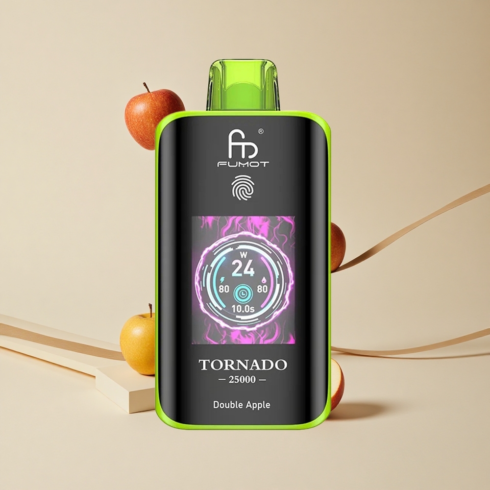 Fumot Tornado 25000 Púchov Batéria 700mAh a Typ-C Nabíjanie Dvojité Jablko