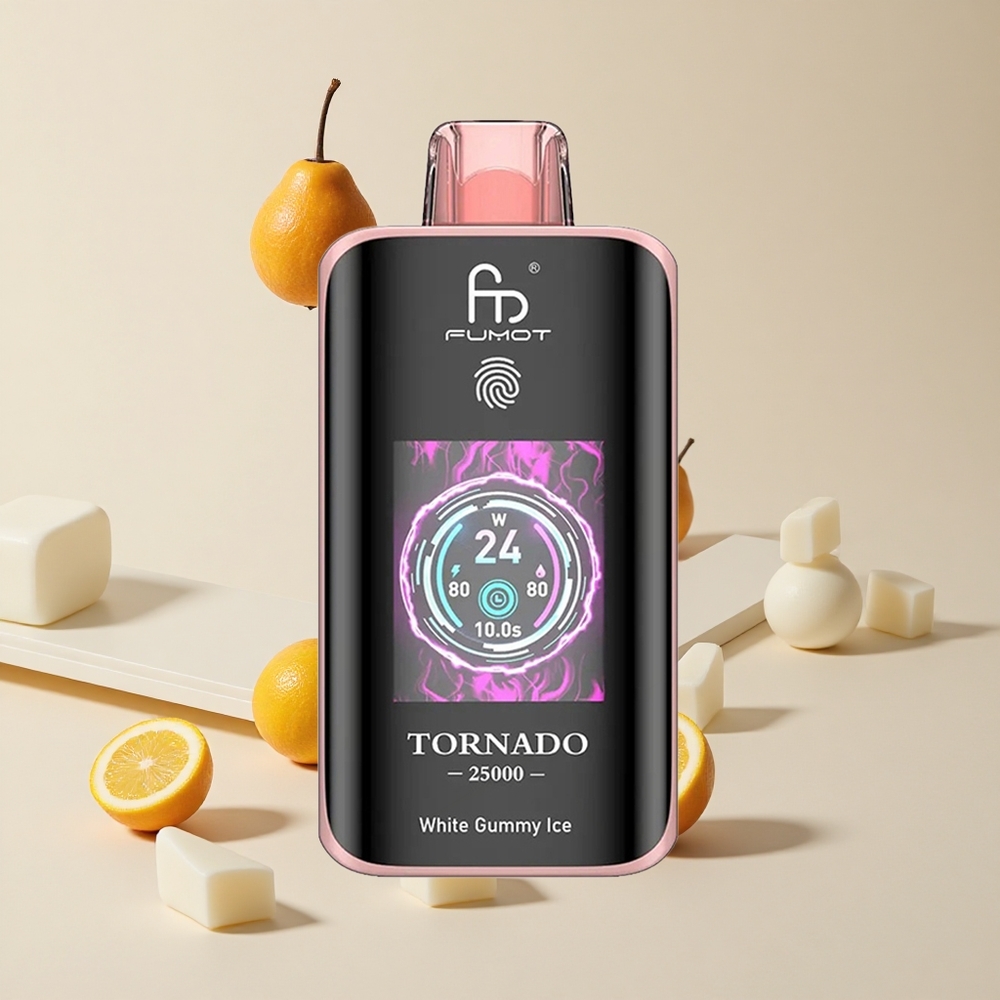 Fumot Tornado 25000 Púchov Biela Žuvačková Mráz s 20ml Kvapalinou a 700mAh Batéria