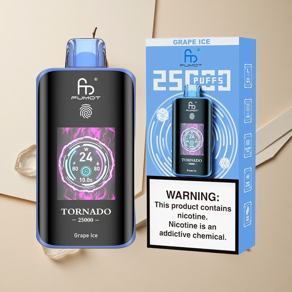Fumot Tornado 25000 Púchov HD Displej 700mAh Batéria Hroznový ľad