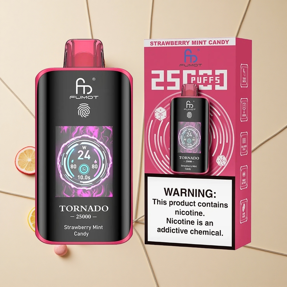 Fumot Tornado 25000 Púchov Jahodová Mäta Cukrík 20ml Tekutina 700mAh Batéria