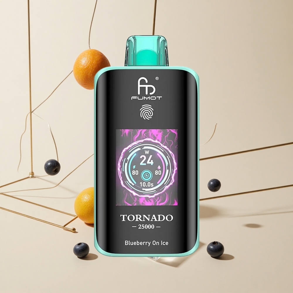 Fumot Tornado 25000 Púchov Jednorazové Vape Čučoriedka Na Ľade 20ml Prédplnená Kvapalina a 700mAh Dobíjateľná Batéria
