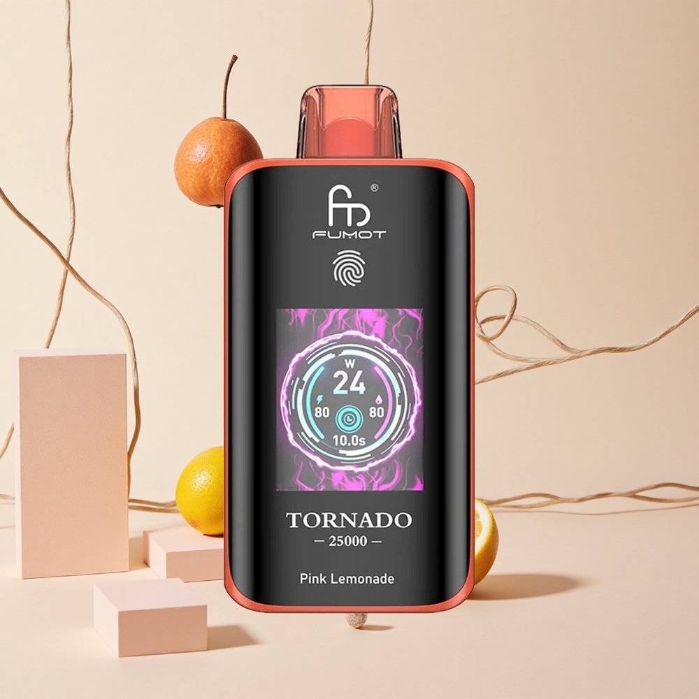 Fumot Tornado 25000 Púchov Ružová Limonáda HD Displej a 20ml Náplň