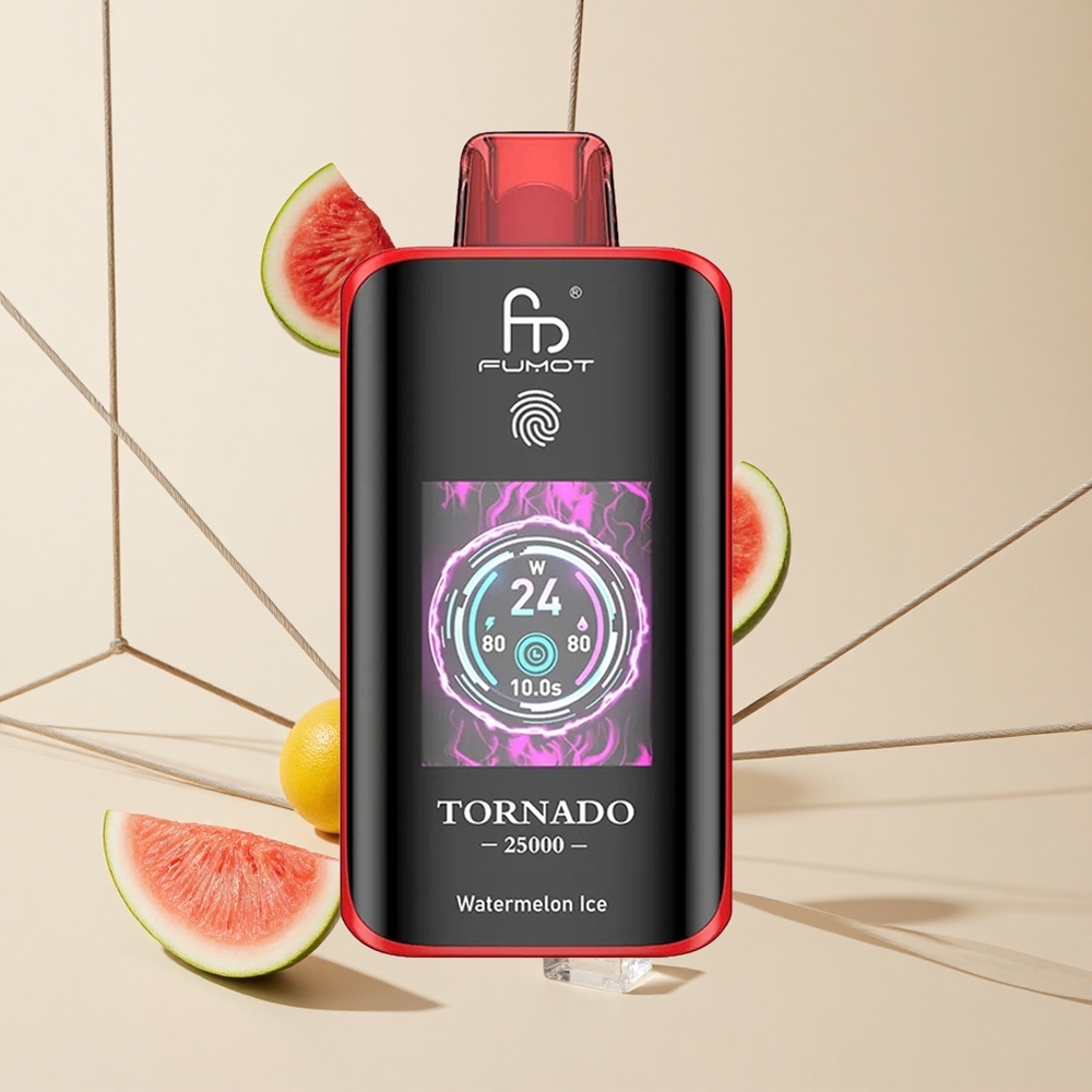 Fumot Tornado 25000 Puffs Vodný melón ľad 700mAh Batéria 20ml Náplň