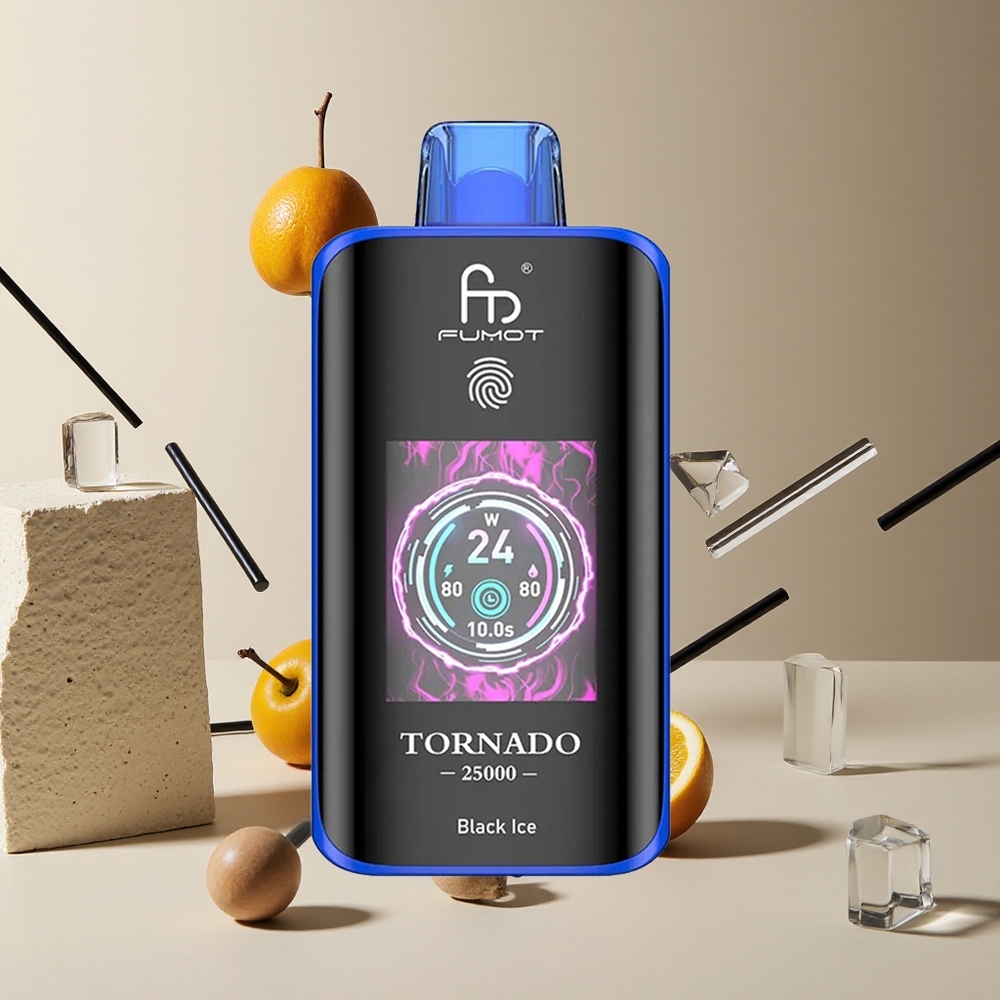 Fumot Tornado 25000 Ťahy Čierny Ľad 20ml Tekutina a 700mAh Batéria
