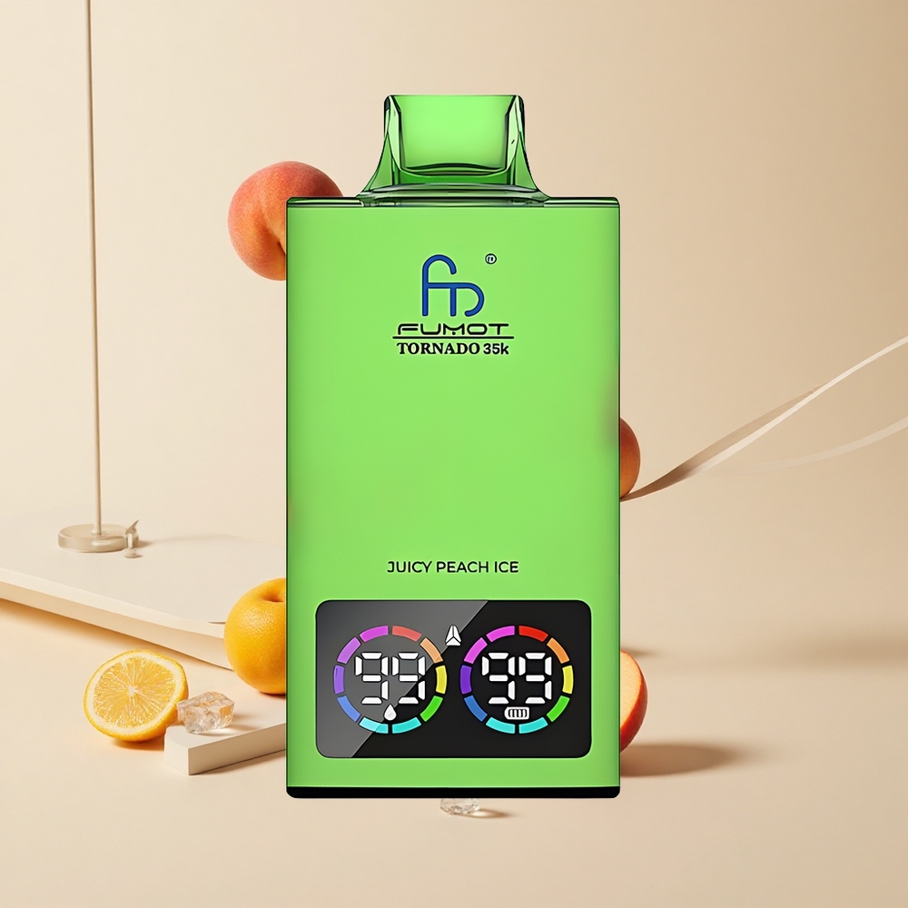 Fumot Tornado 35000 Šťavnatá Broskyňa Ľad Dual Mesh Cievka 15ml E-juice