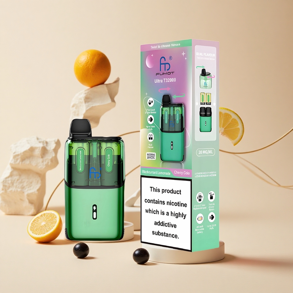 Fumot Ultra T32000 32000 Púchov Čierna ríbezľa Limonáda - Čerešňová Kola 800mAh Batéria 24ml Tekutina