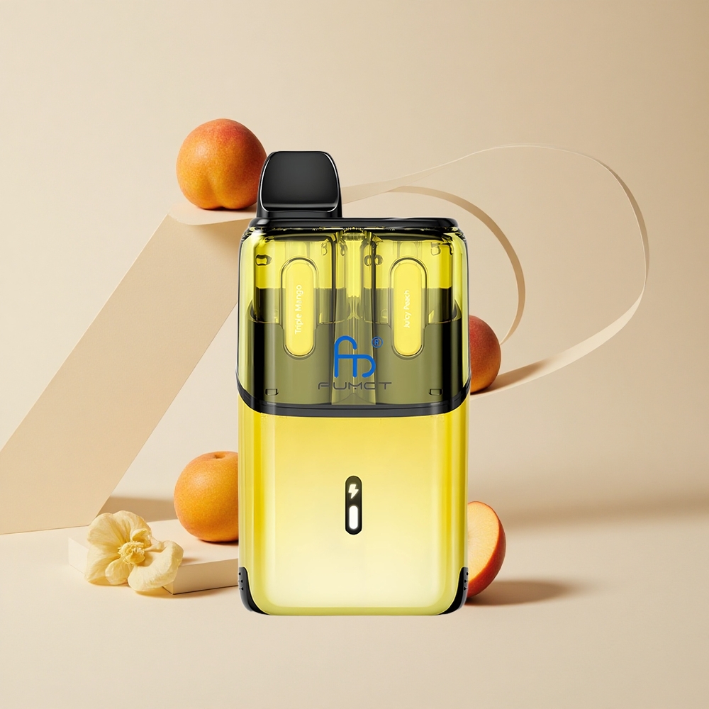 Fumot Ultra T32000 Dispo 32000 Púchov Trojité Mango - Šťavnatá broskyňa 800mAh Batéria 24ml E-Kvapalina